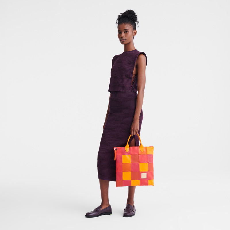 Longchamp |Re-Play L Handtasche Karotte – Leder |Karotte