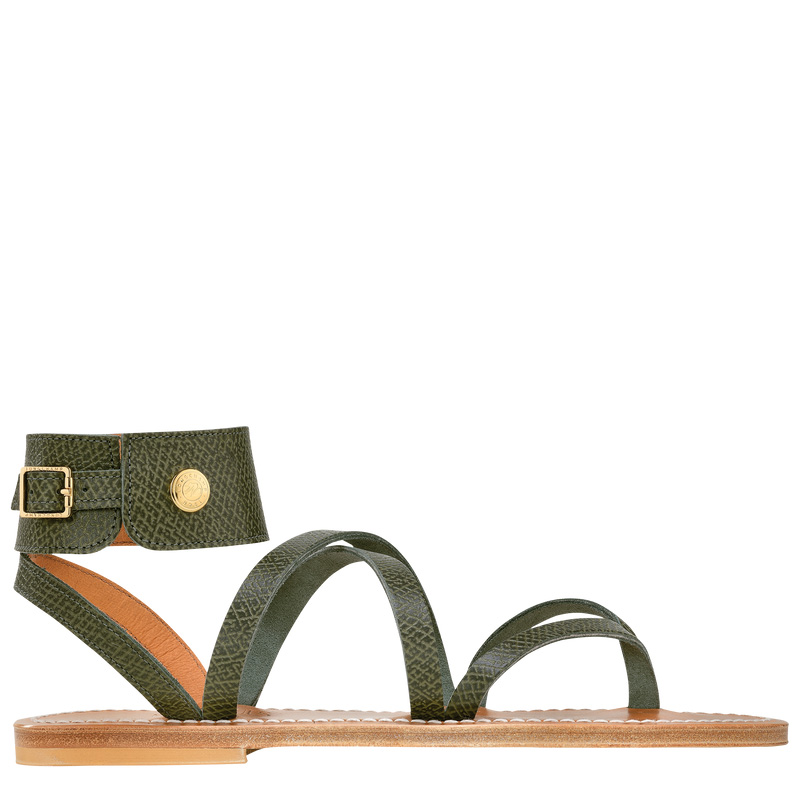 Longchamp |x K.Jacques Sandalen, Forest – Leder |Forest
