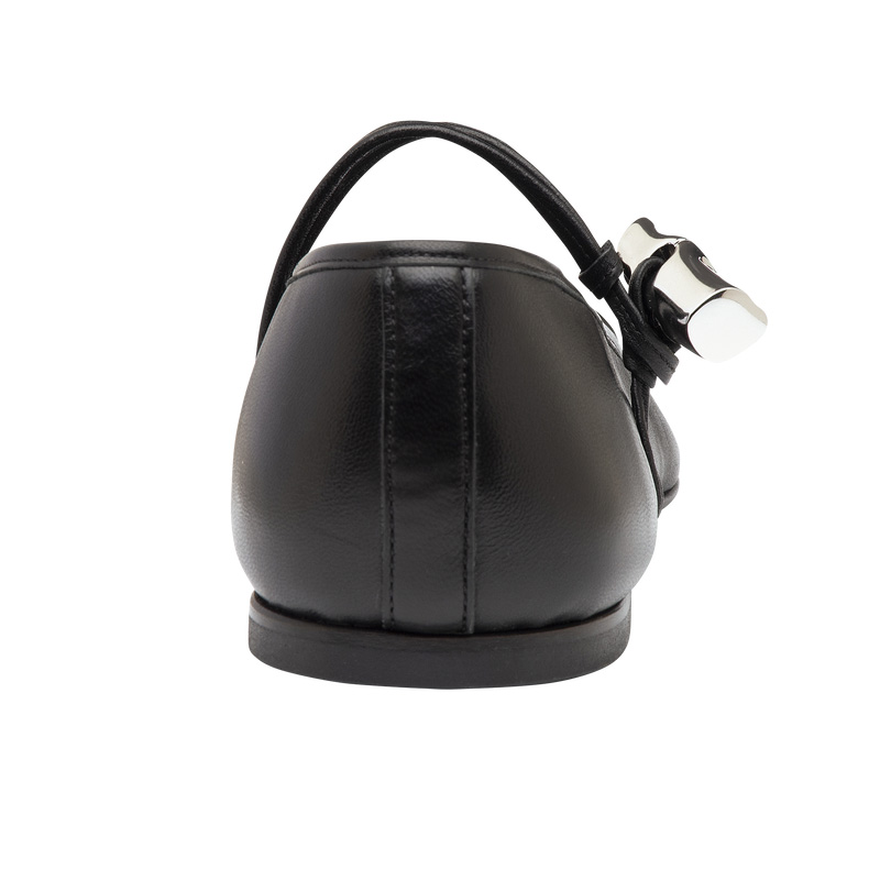 Longchamp |Le Roseau Ballerinas Schwarz – Leder |Schwarz