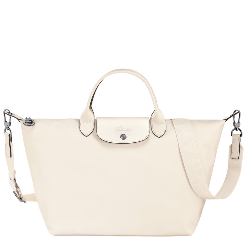 Longchamp |Le Pliage Xtra L Handtasche, Ecru – Leder |Ecru