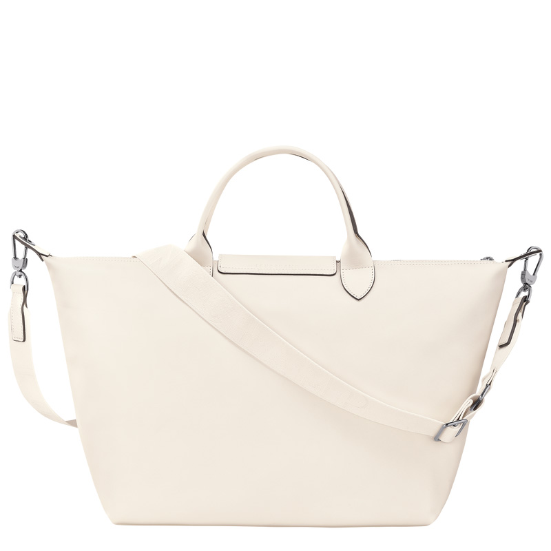 Longchamp |Le Pliage Xtra L Handtasche, Ecru – Leder |Ecru