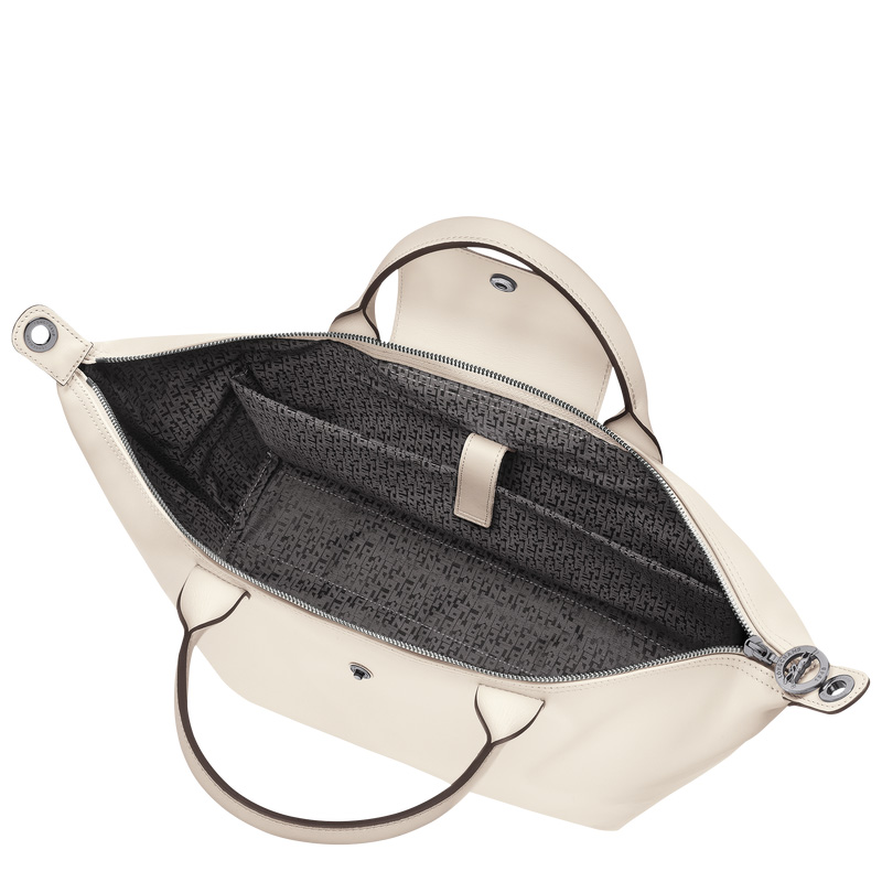 Longchamp |Le Pliage Xtra L Handtasche, Ecru – Leder |Ecru