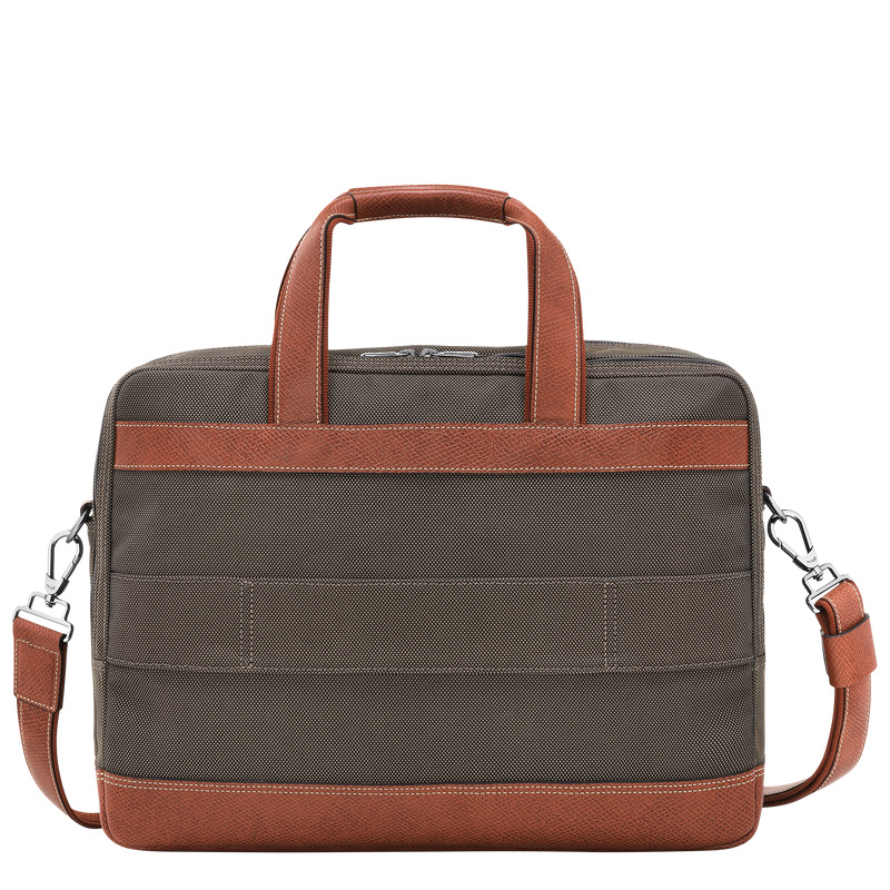 Longchamp |Boxford L Aktentasche Braun – Recyceltes Canvas |Braun