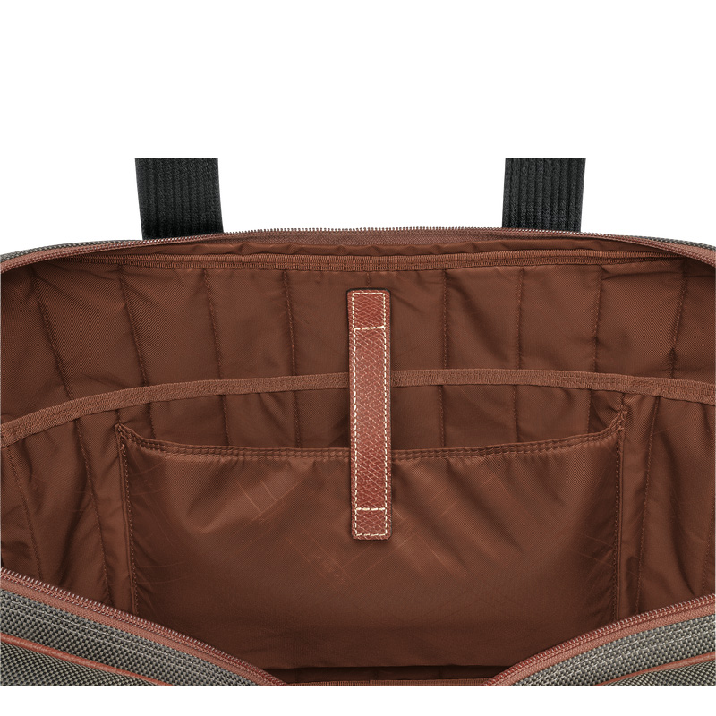 Longchamp |Boxford L Aktentasche Braun – Recyceltes Canvas |Braun