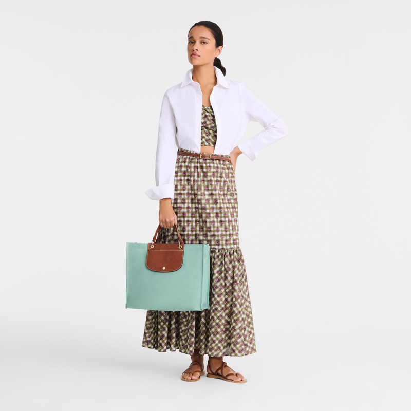Longchamp |Cabas L Tote Bag, Eisenkraut – Canvas |Eisenkraut