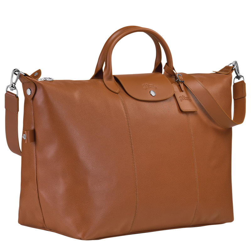 Longchamp |Le Foulonn L Reisetasche Karamell – Leder |Karamell