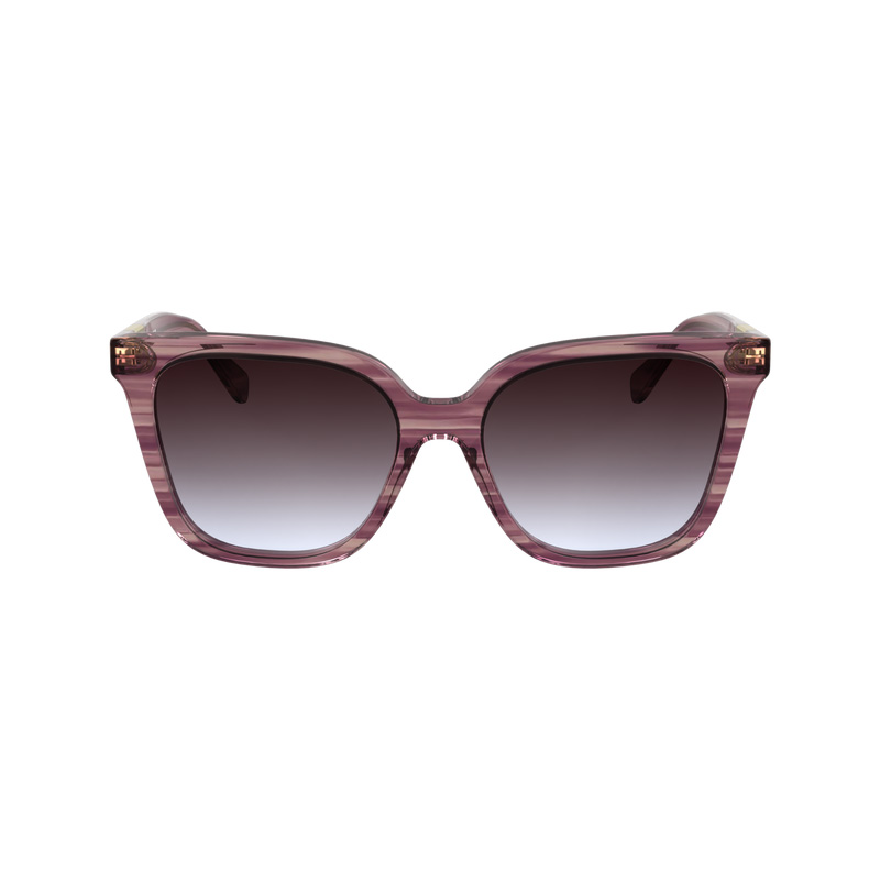 Longchamp |Sonnenbrille Violett – Acetat |Weiß/Violett