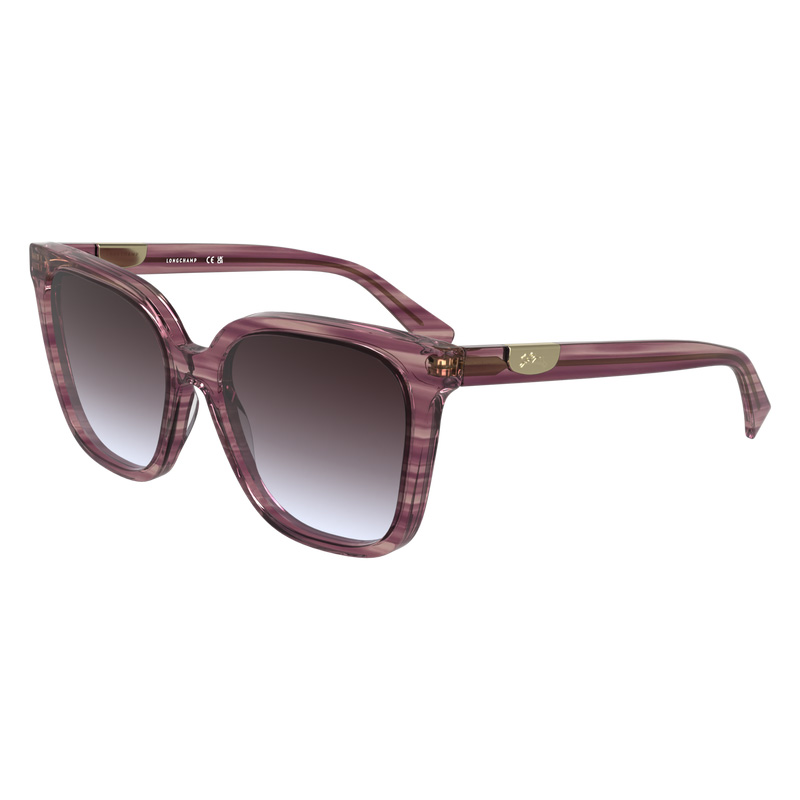 Longchamp |Sonnenbrille Violett – Acetat |Weiß/Violett