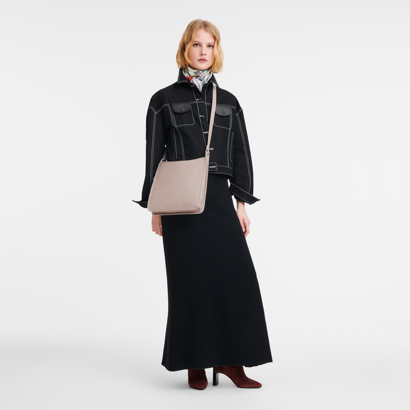 Longchamp |Le Foulonn M Umhängetasche Turteltaube – Leder |Turteltaube