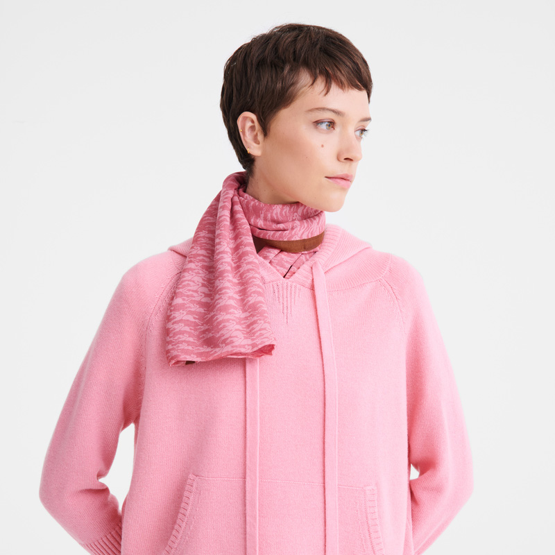 Longchamp |Chevaux-Stola Marshmallow – Pferdeprint |Marshmallow