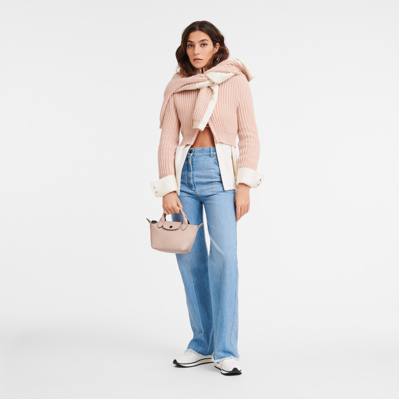 Longchamp |Le Pliage Xtra XS Handtasche Nude – Leder |Nude