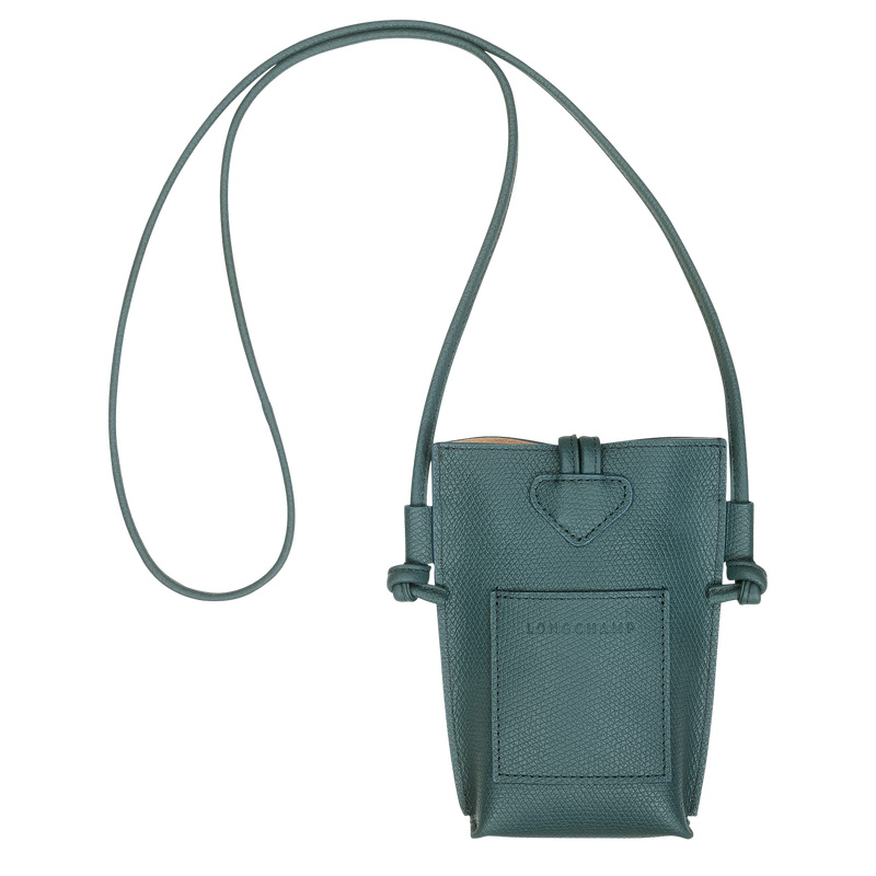 Longchamp |Le Roseau Handyhülle, Leder, Cedar