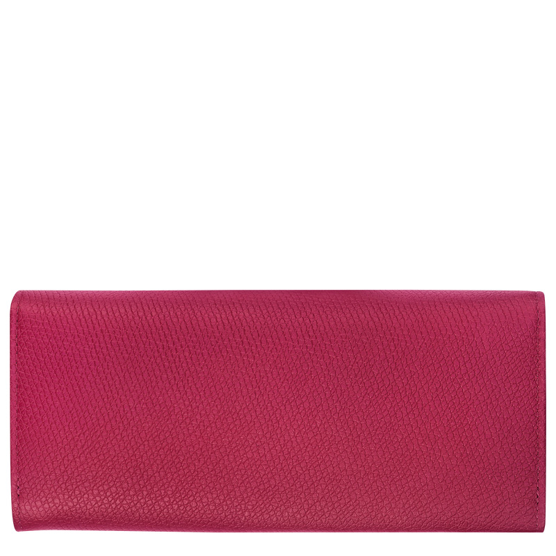 Longchamp |Le Roseau Klappgeldbörse Rote Bete – Leder |Beetroot