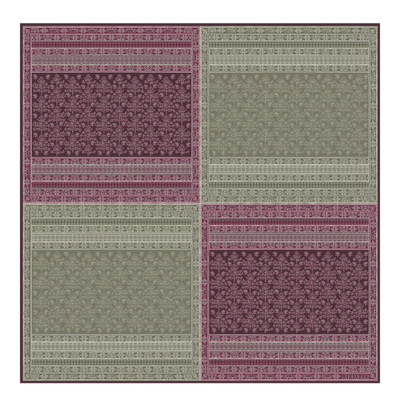 Longchamp |Stola „Baum des Lebens\", Aubergine – SONSTIGES |Aubergine