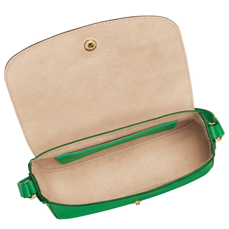 Longchamp |Pure S Umhängetasche, Grün – Leder |Grün