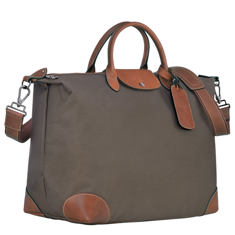 Longchamp |Boxford L Reisetasche Braun – Recyceltes Canvas |Braun
