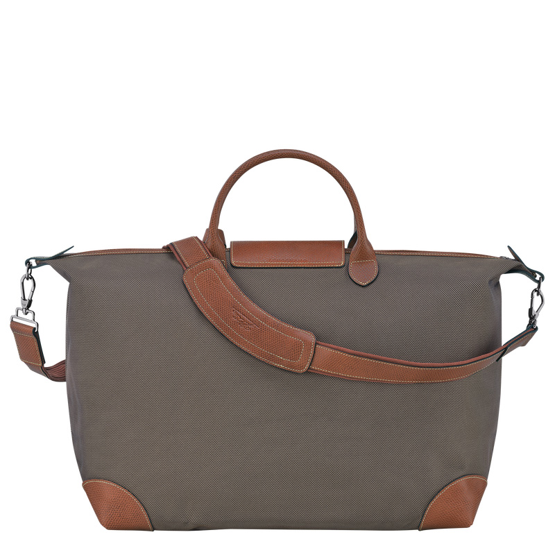 Longchamp |Boxford L Reisetasche Braun – Recyceltes Canvas |Braun