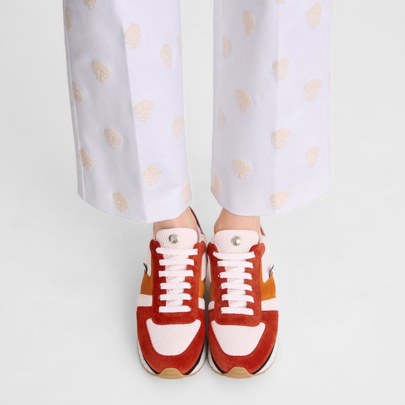 Longchamp |Le Pliage Grüne Sneakers Tomate – Leder |Tomate