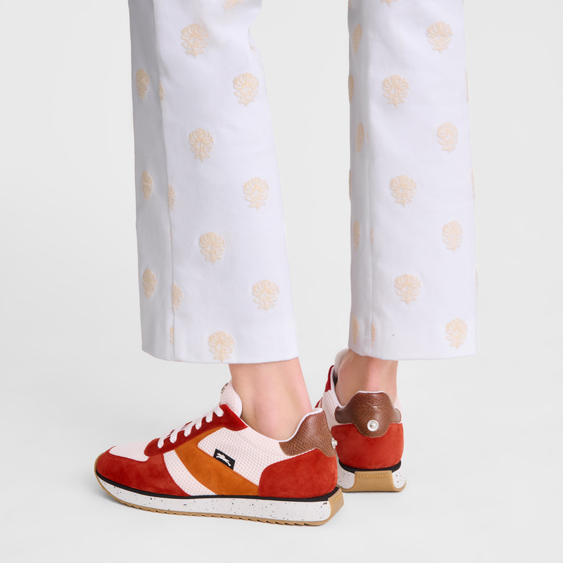 Longchamp |Le Pliage Grüne Sneakers Tomate – Leder |Tomate