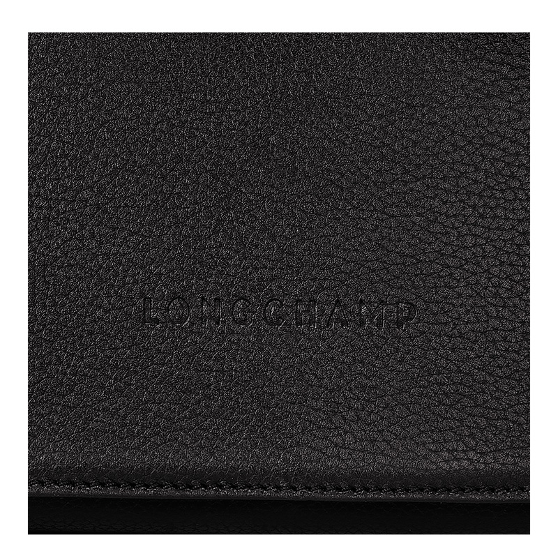 Longchamp |Le Foulonn M Umhängetasche Schwarz – Leder |Schwarz
