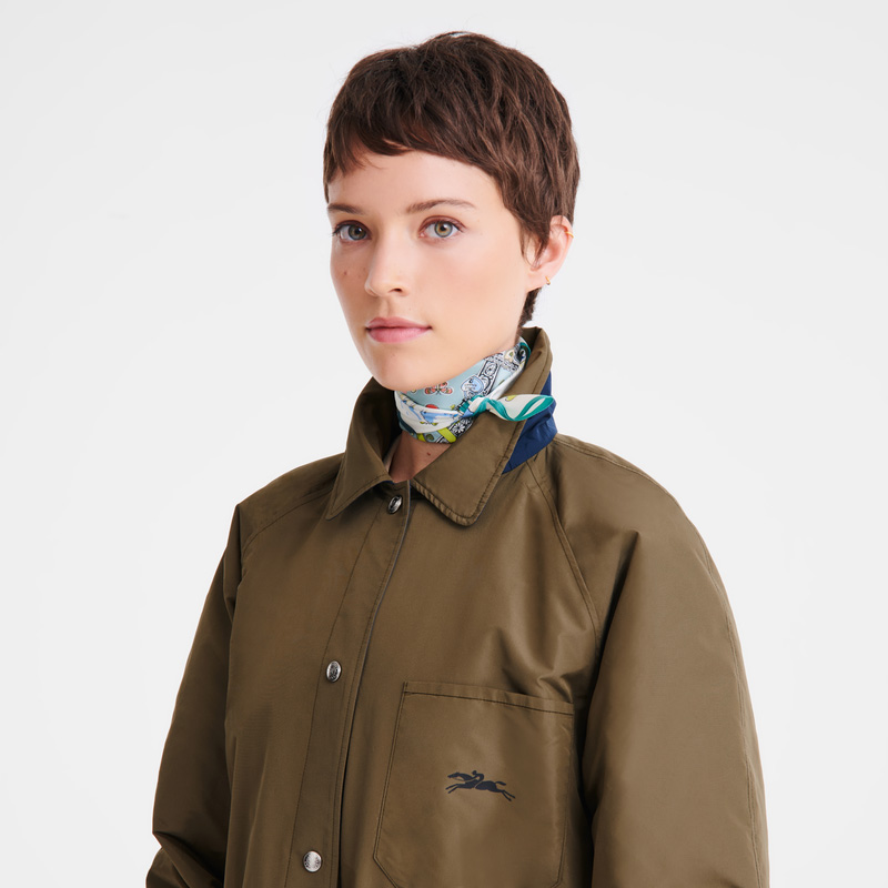 Longchamp |Equestrian Tower Seidenschal 50 Eisenkraut – SONSTIGES |Eisenkraut