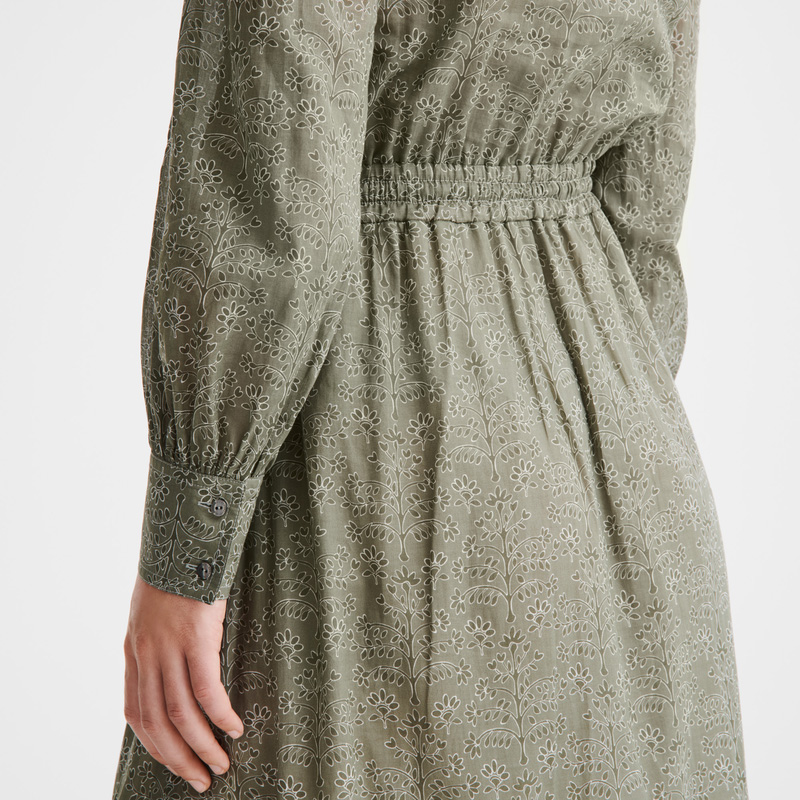 Longchamp |Langes Kleid Laurel – Bedruckter Schleier |Laurel