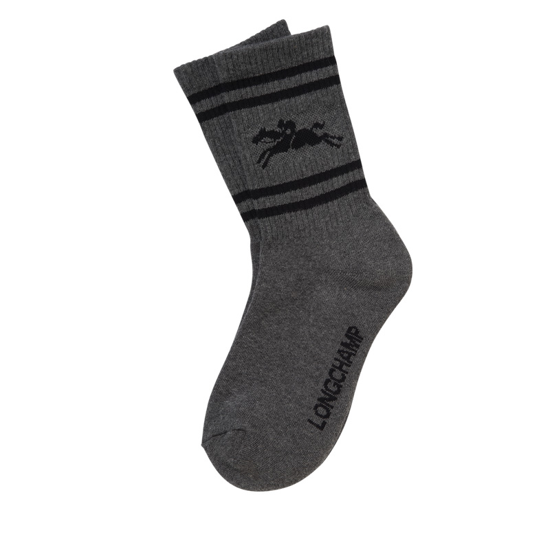 Longchamp |Socken Anthrazit – Strick |Anthrazit