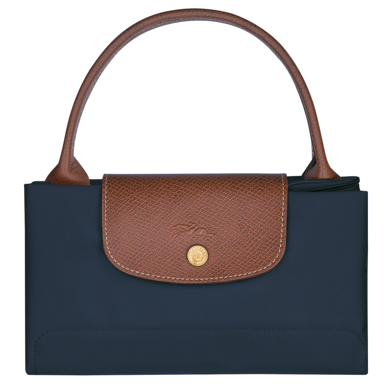 Longchamp |Le Pliage Original M Handtasche, Marineblau – Recyceltes Canvas |Marineblau