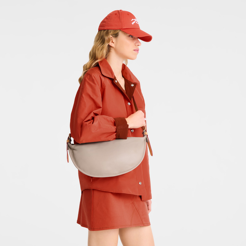 Longchamp |Smoothie M Umhängetasche Ton – Leder |Ton