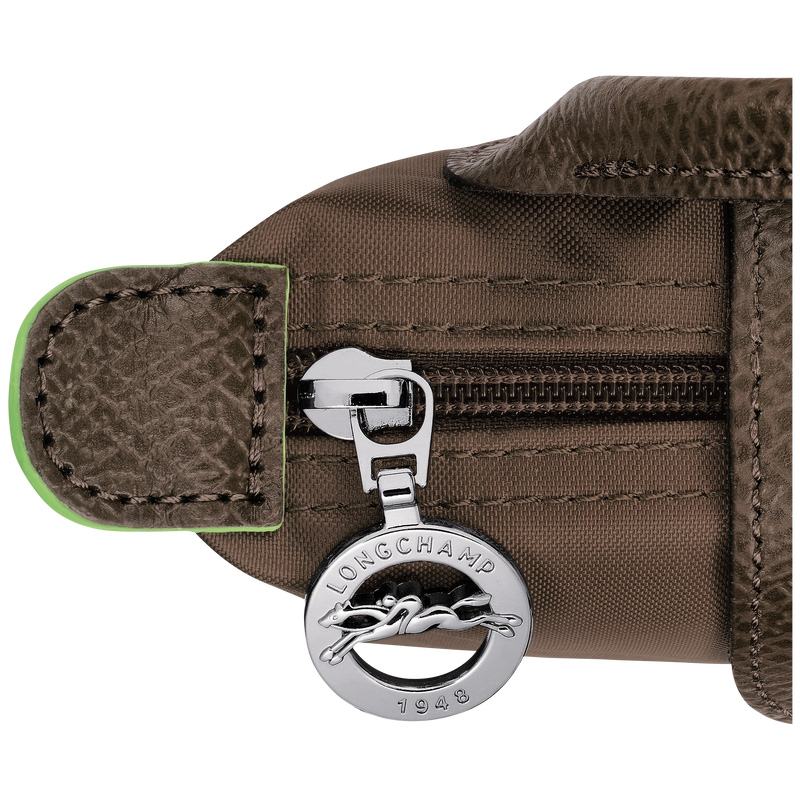 Longchamp |Le Pliage Grüne Tasche mit Griff Terra – Recyceltes Canvas |Terra