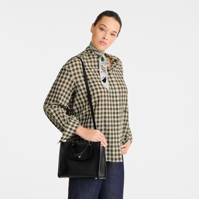 Longchamp |Cabas S Handtasche Schwarz – Leder |Schwarz