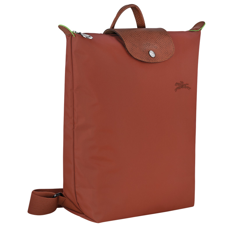 Longchamp |Le Pliage Grüner M Rucksack Kastanienbraun – Canvas |Kastanienbraun