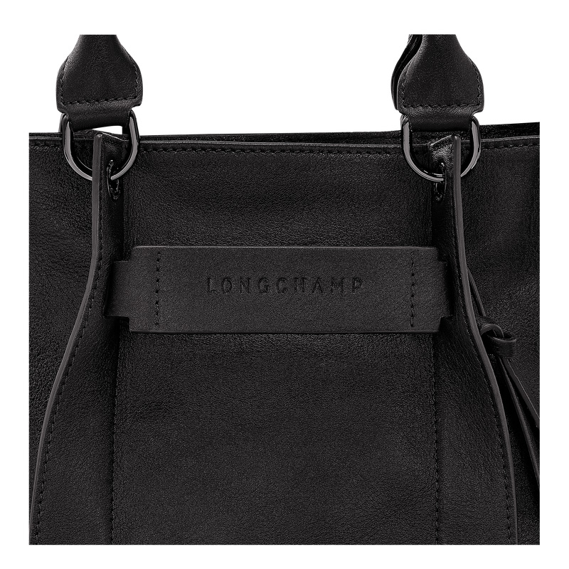Longchamp |3D S Handtasche Schwarz – Leder |Schwarz Longchamp |3D S Handtasche Schwarz – Leder |Schwarz