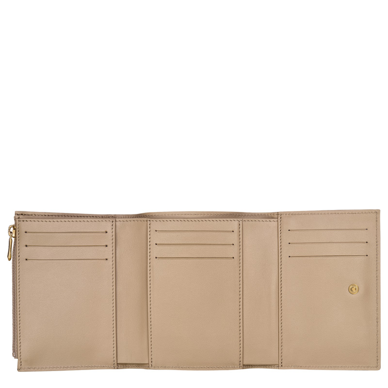 Longchamp |Le Roseau Kompakte Geldbörse Root – Leder |Root