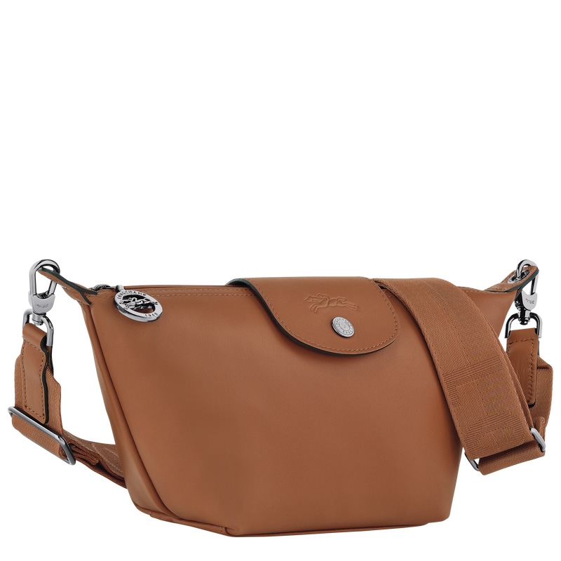 Longchamp |Le Pliage Xtra XS Umhängetasche Cognac – Leder |Cognac