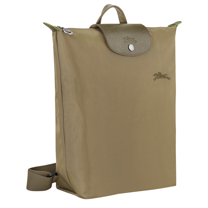 Longchamp |Le Pliage Grüner M Rucksack Artischocke – Canvas |Artischocke