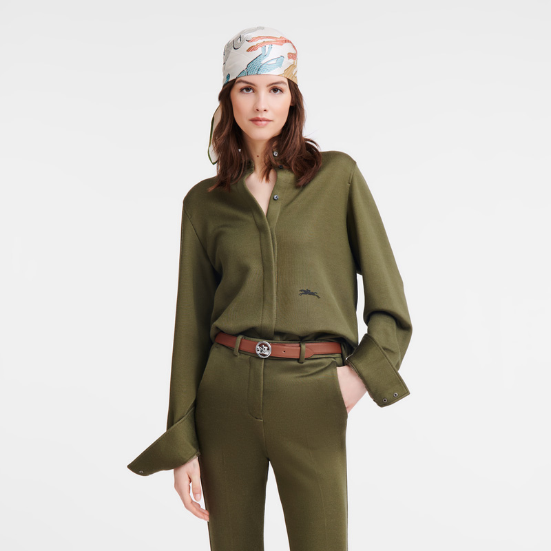 Longchamp |La Mdaille Damengürtel Cognac - Leder |Cognac