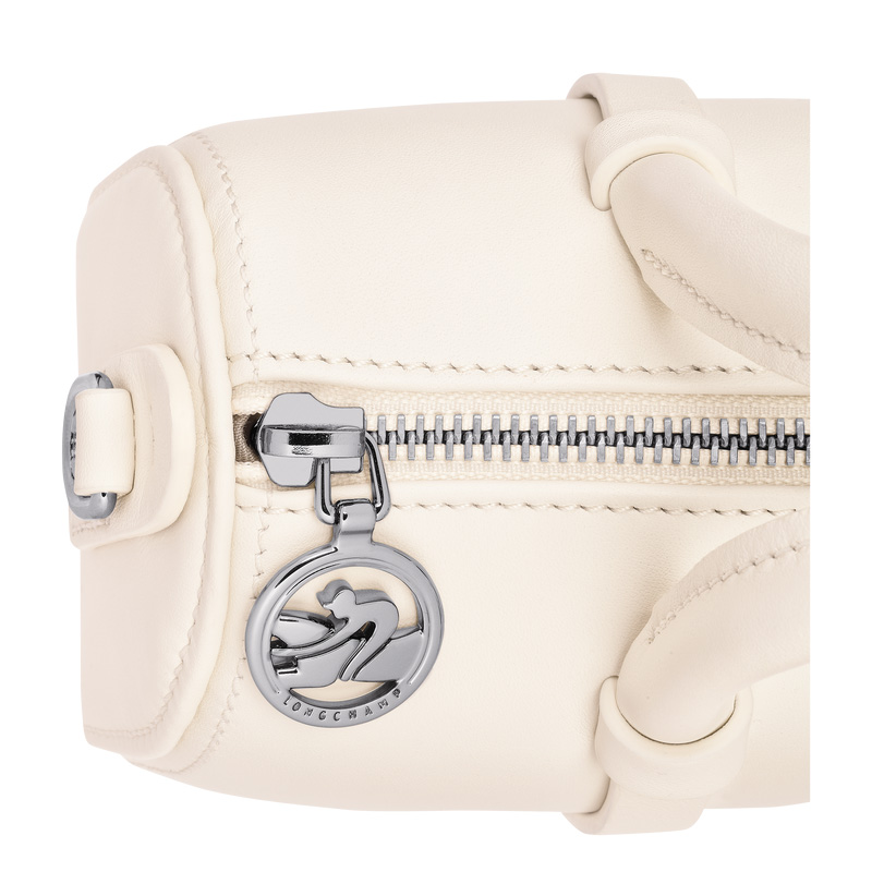 Longchamp |Daylong S Handtasche, Ecru – Leder |Ecru