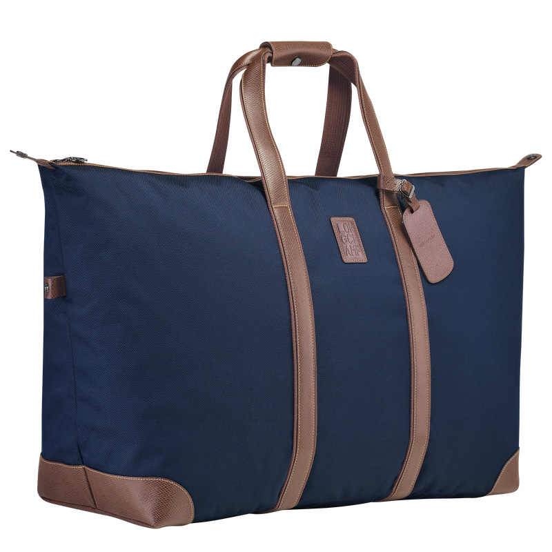 Longchamp |Boxford XL Reisetasche Blau – Recyceltes Canvas |Blau