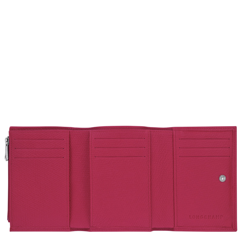 Longchamp |Le Roseau Geldbörse Rot – Leder |Rot