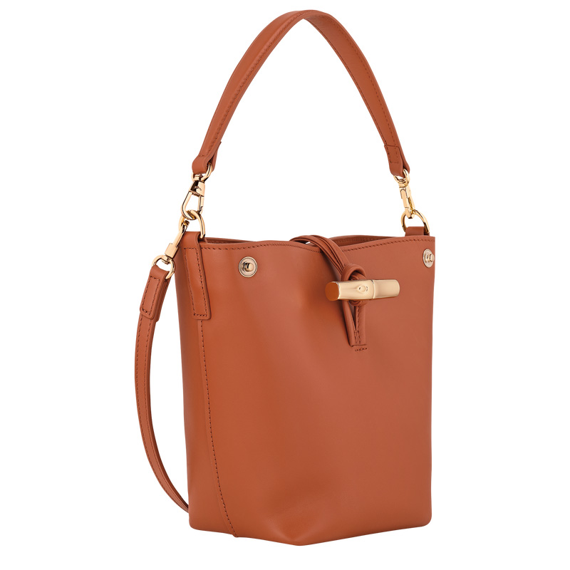 Longchamp |Le Roseau XS Beuteltasche, Rinde – Leder |Rinde