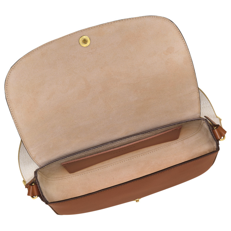 Longchamp |Pure M Umhängetasche Cognac – Leder |Cognac