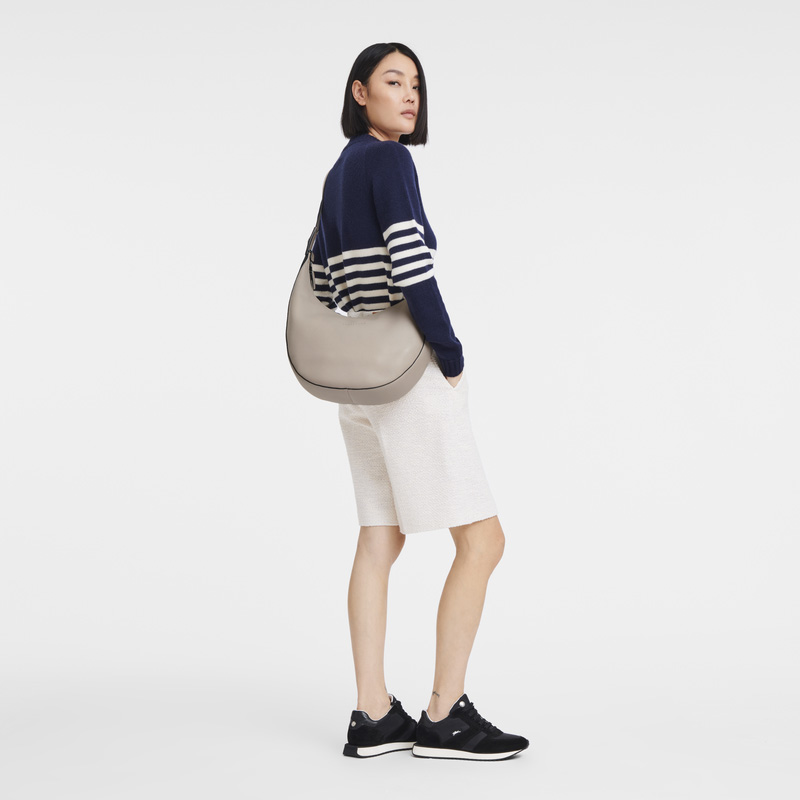 Longchamp |Le Roseau Essential L Umhängetasche, Ton – Leder |Ton