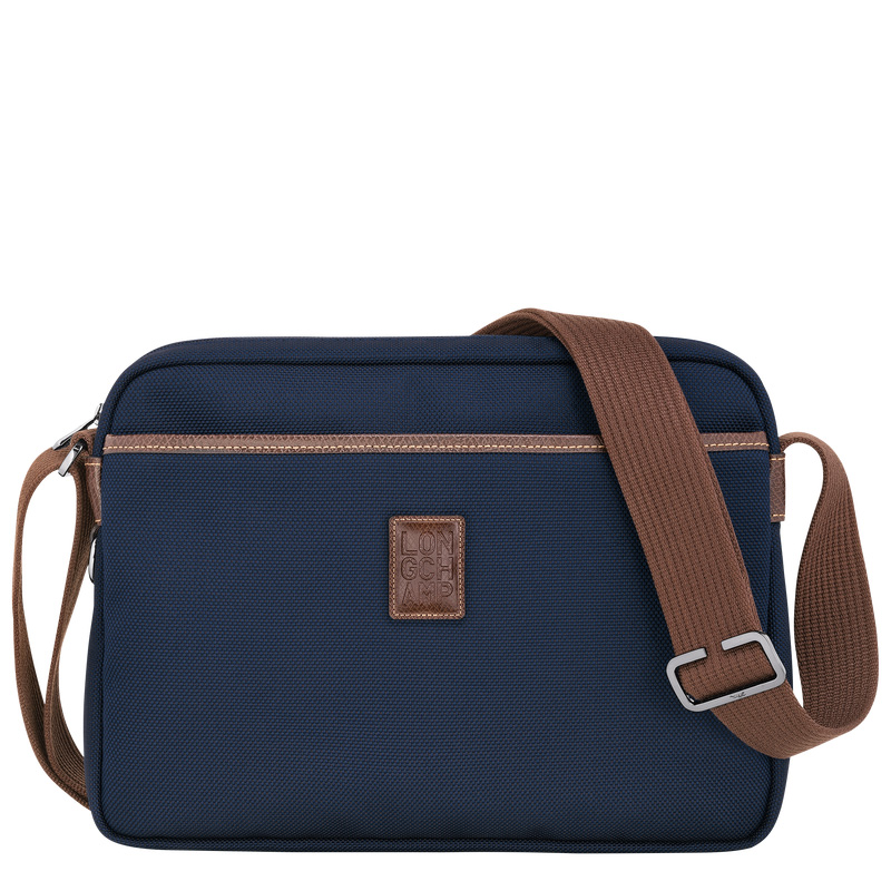 Longchamp |Boxford M Kameratasche Blau – Recyceltes Canvas |Blau