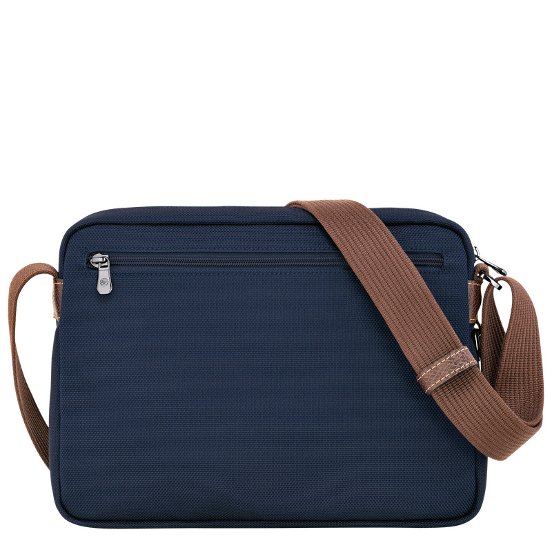 Longchamp |Boxford M Kameratasche Blau – Recyceltes Canvas |Blau