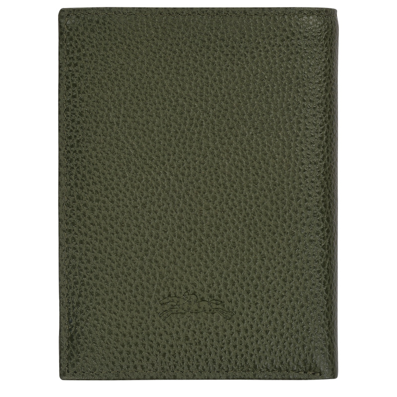 Longchamp |Le Foulonn Geldbörse Khaki – Leder |Khaki