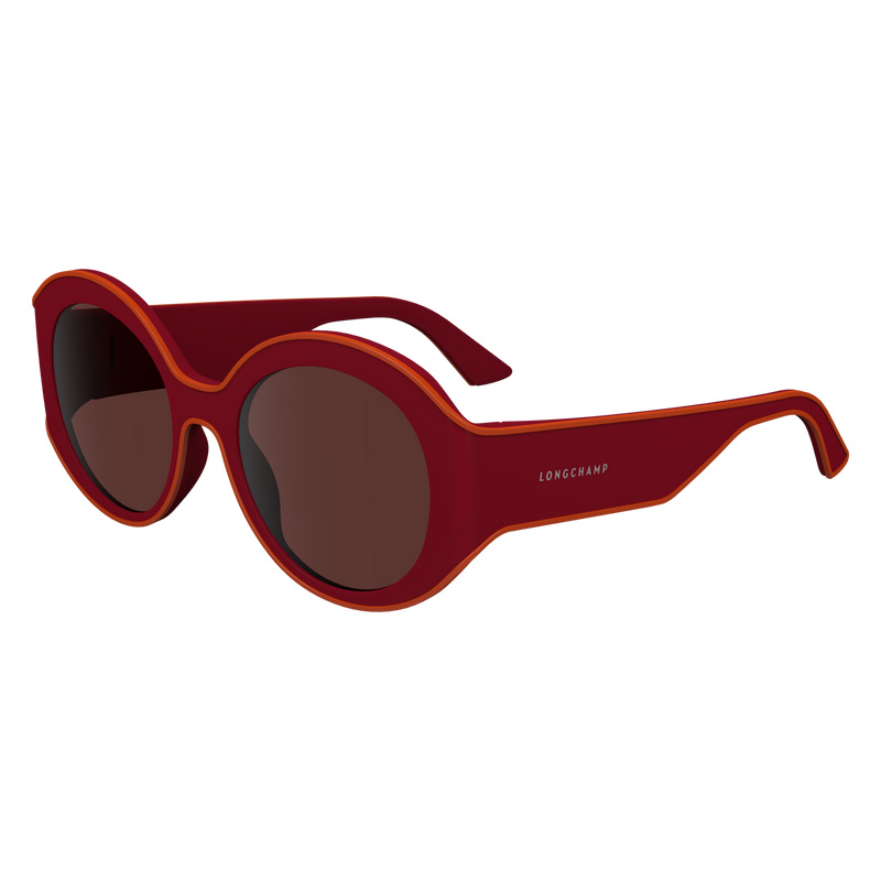 Longchamp |Sonnenbrille Rot – Pflanzenharz |Rot/Marineblau Longchamp |Sonnenbrille Rot – Pflanzenharz |Rot/Marineblau