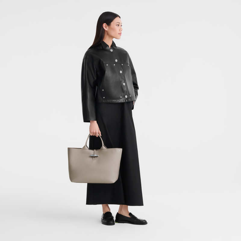 Longchamp |Le Roseau L Handtasche, Leder, ClayTon