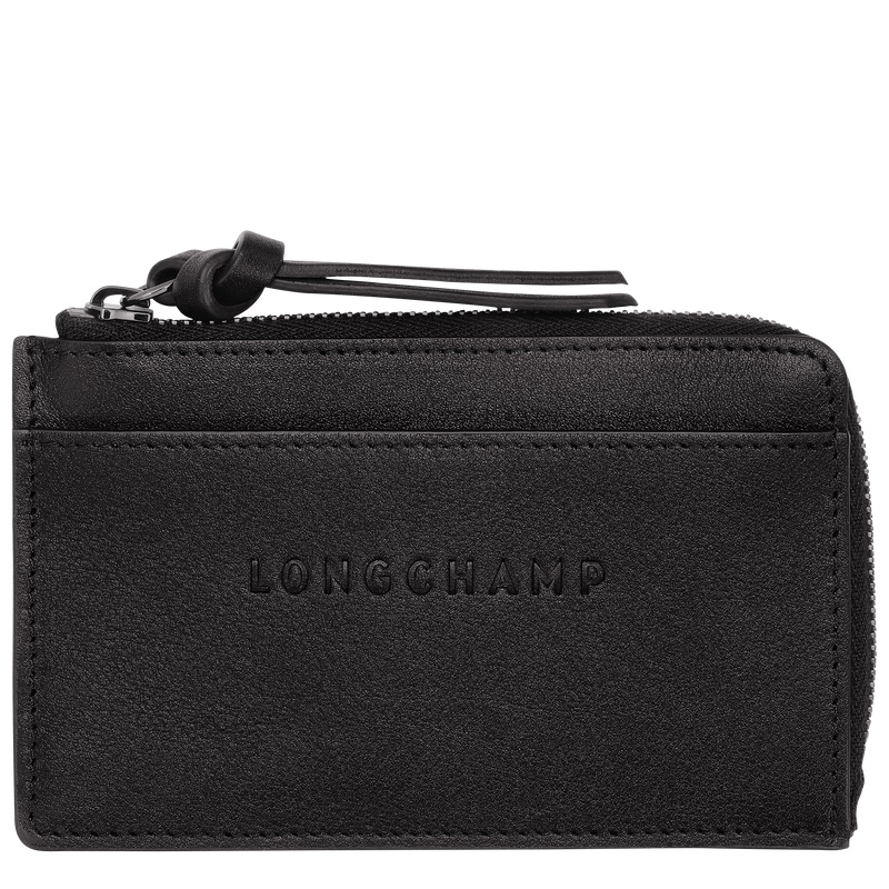 Longchamp |3D-Kartenetui Schwarz – Leder |Schwarz Longchamp |3D-Kartenetui Schwarz – Leder |Schwarz