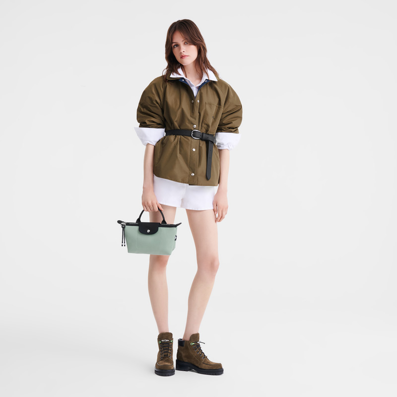 Longchamp |Le Pliage Energy Pouch, Eisenkraut – Recyceltes Canvas |Eisenkraut